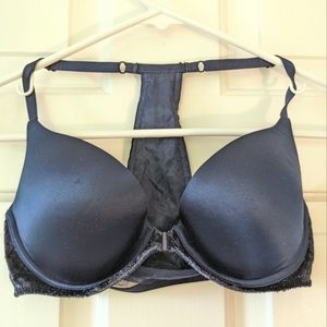Victoria's Secret Navy T-back Very Sexy Push-up Bra Size 32C